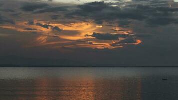 sunset on the lake photo