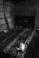 Pava on a wooden table, Pampas, Argentina photo