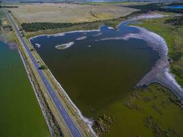 Pampas lagoon, aerial view photo