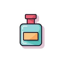 Vector of a minimalist cologne bottle on a clean white background