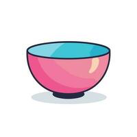 Vector of a colorful bowl sitting on a table in a modern interior