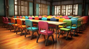 Small table in library. photo