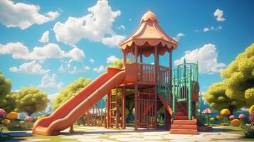 Children playing in the park. photo
