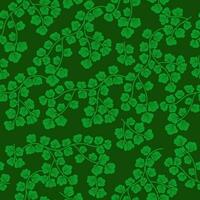 seamless abstract green pattern with leaves , vector floral background