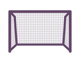Football gate semi flat colour vector object. Area for kicking ball. Editable cartoon clip art icon on white background. Simple spot illustration for web graphic design
