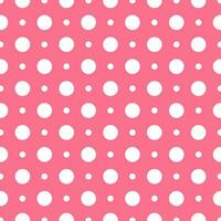 Pink White Polka Dot Pattern Vector Background
