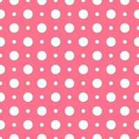 Pink White Polka Dot Pattern Vector Background