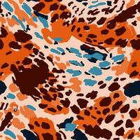 Creative animal fur wallpaper. Abstract textured leopard skin seamless pattern. Wild african cats camouflage background. vector