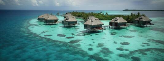 Tranquil and stunning banner design inspired by a tropycal resort, photo