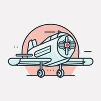 Vector of a small airplane on a white background