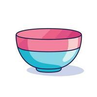 Vector of a colorful bowl on a minimalistic table