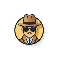 vector de un elegante hombre vistiendo un sombrero y Gafas de sol en un moderno urbano ajuste