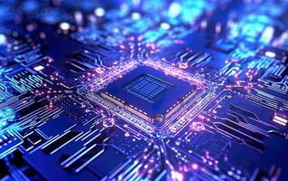 Central Computer Processors CPU 3D design concept. . photo