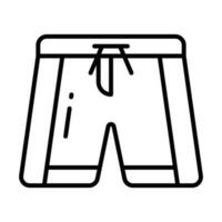 icono de pantalones cortos en estilo moderno, vector de ropa de playa