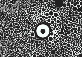 dots at the time pattern, abstract design on black background with a dotted pattern, in the style of carsten holler, black-and-white graphic, asymmetric designs, elaborate, rounded vector