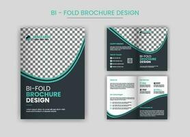 BiCorporate Business Bi-fold brochure template,layout with unique and professional design  pro vector. vector