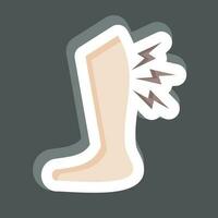 Sticker Shin. related to Orthopedic symbol. simple design editable. simple illustration vector