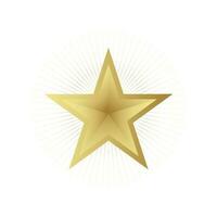 sparkling gold star vector image