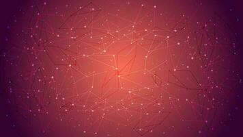 Wireframe abstract red polygonal background with copy space. For banners and websites. Vignette. Vector EPS10.