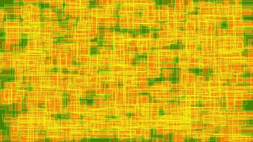 Abstract geometric background of yellow lines and rectangles on green background. Vector illustration.