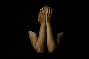 Woman victim of violence and abuse, sexual violence, sexual abuse, abuse concept photo