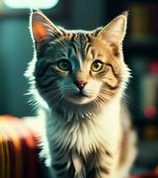 AI Generated cat portrait photo