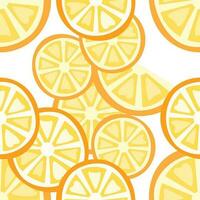 Lemon slices seamless pattern. Fresh summer background for wrapping paper. vector