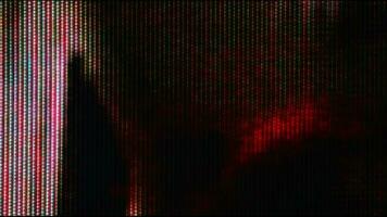 os pixels da tela do dispositivo flutuam com a cor e o movimento do vídeo - loop video