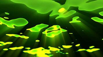 Underwater light filters down through green water - Loop video