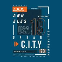 los angeles urban street, graphic design, typography vector illustration, modern style, for print t shirt