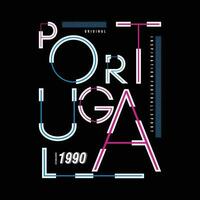 portugal lettering typography vector, abstract graphic, illustration, for print t shirt vector