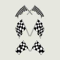 racing flag for cutting sticker and print illustration design. checkered flag on whiite vector