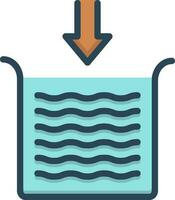 color icon for below vector