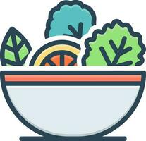 color icon for vegetable vector