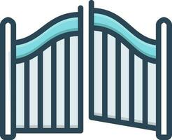 color icon for gate vector