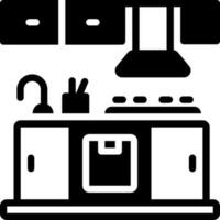 solid icon for kitchen vector