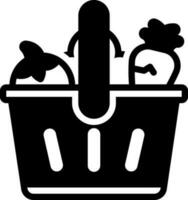 solid icon for vegetable vector