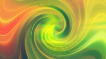 Green looped background of twisted swirling energy magical glowing light lines abstract background video