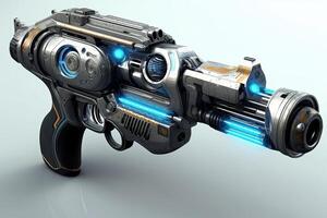 futuristic not lethal laser gun, illustration, photo