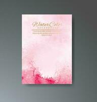 Cover template with watercolor background. Design for your cover, date, postcard, banner, logo. vector