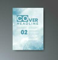 Cover template with watercolor background. Design for your cover, date, postcard, banner, logo. vector