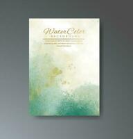 Cover template with watercolor background. Design for your cover, date, postcard, banner, logo. vector