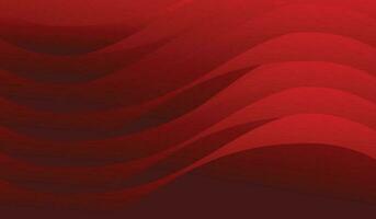 abstract red background with smooth wavy lines Vector illustration