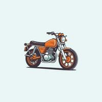 A vector illustration of a orange motor bike on white background
