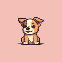 linda perrito dibujos animados vector ilustración