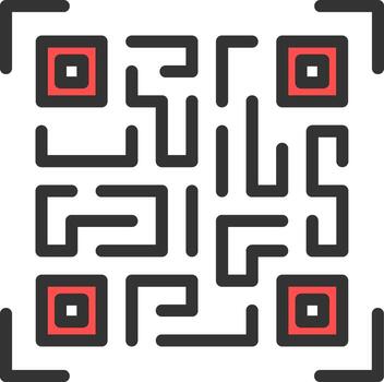 qr código icono vector imagen. adecuado para móvil aplicaciones, web aplicaciones y impresión medios de comunicación.