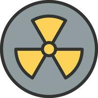 Radiation Sign icon vector image. Suitable for mobile apps, web apps and print media.