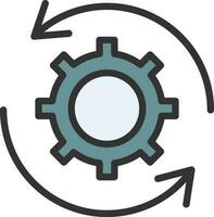 Rotate icon vector image. Suitable for mobile apps, web apps and print media.