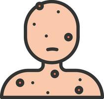 Skin Disease icon vector image. Suitable for mobile apps, web apps and print media.