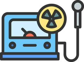 Radiation Detector icon vector image. Suitable for mobile apps, web apps and print media.